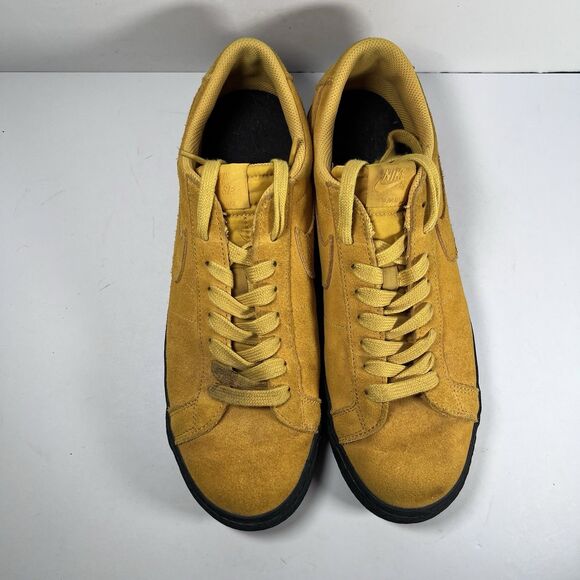 Nike SB Zoom Blazer Low Yellow Ochre Suede Skateboard Shoes Men's Size 11 - Picture 6 of 8